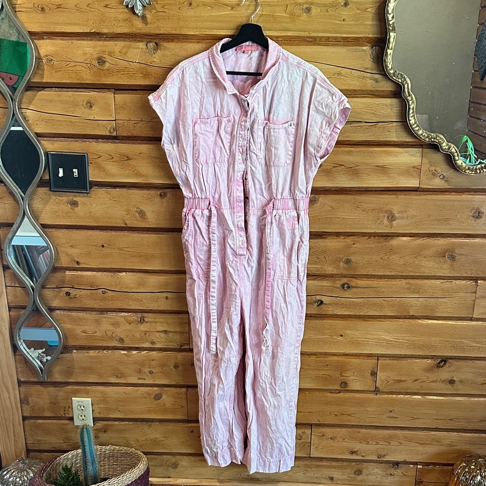 Simply Southern Light Pink Utility Jumpsuit